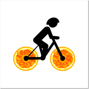 Orange Cyclist Posters and Art